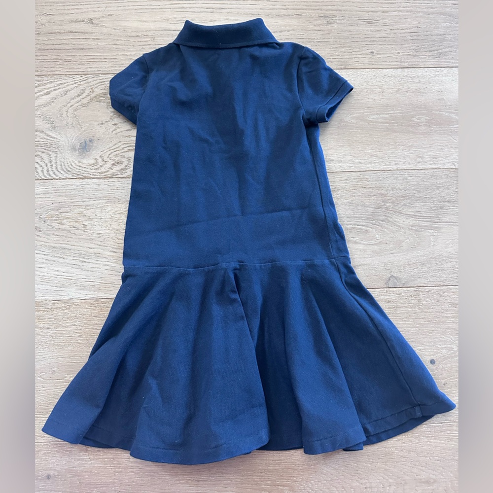 Polo Ralph Lauren Girls Navy Polo Dress - Picture 2 of 3
